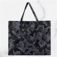 Camouflage Violet Zipper Large Tote Bag by kcreatif