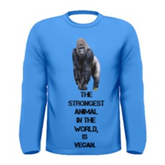 Gorilla Vegan Strong  Animal Men s Long Sleeve Tee by myuique