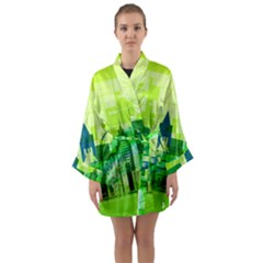 Architecture Skyline Long Sleeve Satin Kimono by Wegoenart