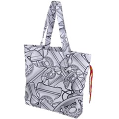 Phone Dial Communication Technology Drawstring Tote Bag by Wegoenart