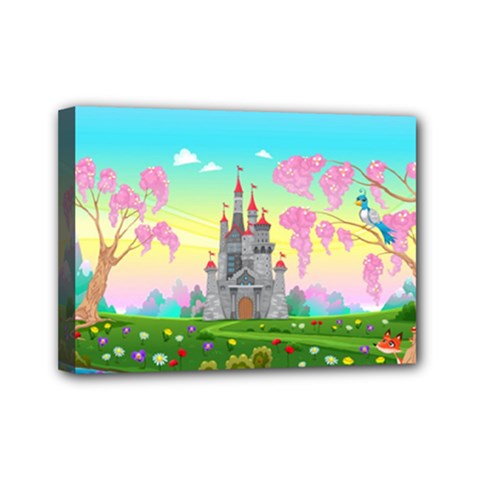 Fairytale Castle Mini Canvas 7  X 5  (stretched) by myuique