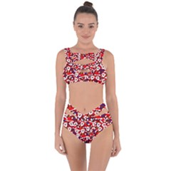 Nicholas Santa Christmas Pattern Bandaged Up Bikini Set  by Wegoenart