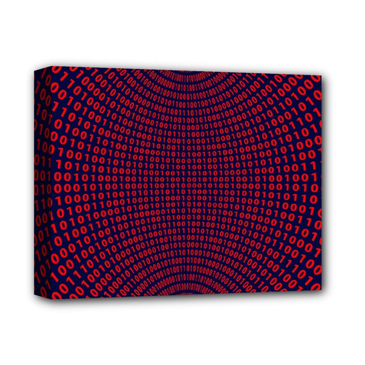 Binary Code Binary Binary System Deluxe Canvas 14  x 11  (Stretched)