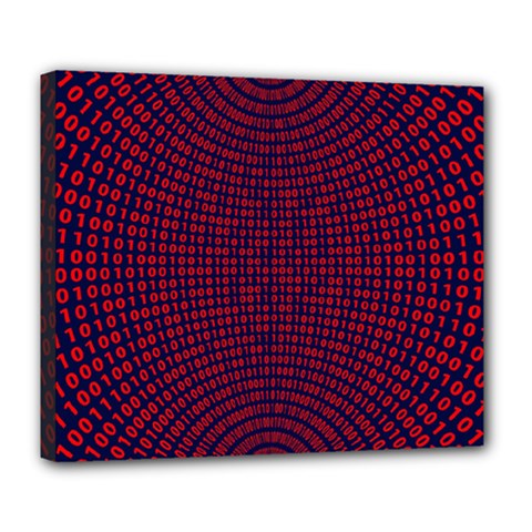 Binary Code Binary Binary System Deluxe Canvas 24  X 20  (stretched) by Wegoenart