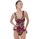 Block Chain Network Bitcoin Data Side Cut Out Swimsuit View1