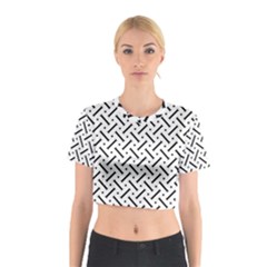 Design Repeating Seamless Pattern Geometric Shapes Scrapbooking Cotton Crop Top by Vaneshart