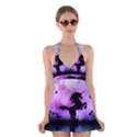 Wonderful Unicorn With Fairy In The Night Halter Dress Swimsuit  View1