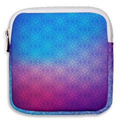 Blue Pink Shade Mini Square Pouch by designsbymallika