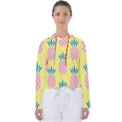 Summer Pineapple Seamless Pattern Women s Slouchy Sweat by Sobalvarro