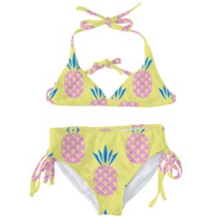 Summer Pineapple Seamless Pattern Kids  Classic Bikini Set by Sobalvarro