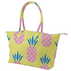 Summer Pineapple Seamless Pattern Canvas Shoulder Bag by Sobalvarro