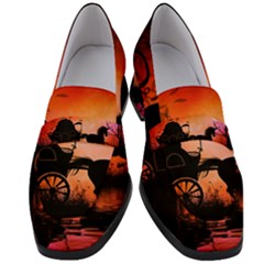 Drive In The Night By Carriage Women s Chunky Heel Loafers by FantasyWorld7