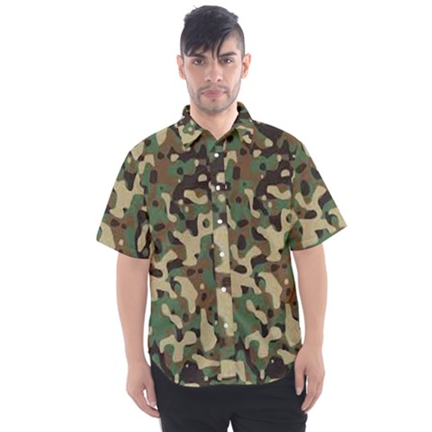 Army Pattern  Men s Short Sleeve Shirt by myuique