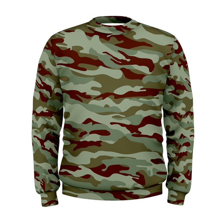 Brown and Green Camo Men s Sweatshirt