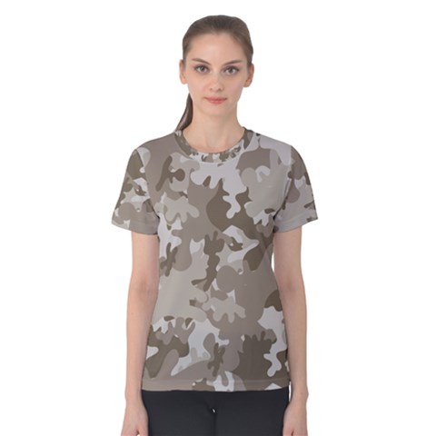 Tan Army Camouflage Women s Cotton Tee by mccallacoulture