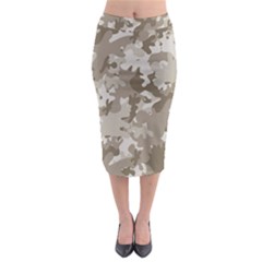 Tan Army Camouflage Midi Pencil Skirt by mccallacoulture