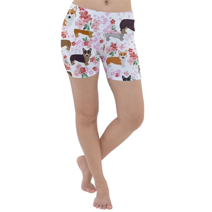 Corgis Corgi Pattern Lightweight Velour Yoga Shorts