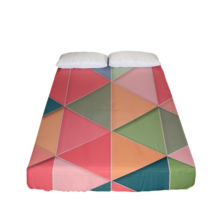 Background Geometric Triangle Fitted Sheet (Full/ Double Size)