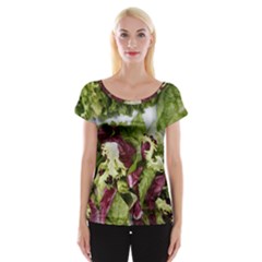 Salad Lettuce Vegetable Cap Sleeve Top by Sapixe