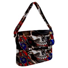 Confederate Flag Usa America United States Csa Civil War Rebel Dixie Military Poster Skull Buckle Messenger Bag by Sapixe