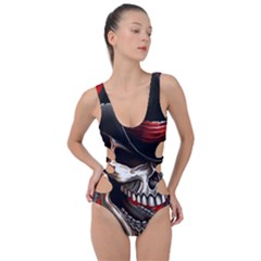 Confederate Flag Usa America United States Csa Civil War Rebel Dixie Military Poster Skull Side Cut Out Swimsuit by Sapixe