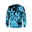 Blue Winter Tropical Floral Watercolor Kids  Sweatshirt View2