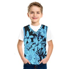 Blue Winter Tropical Floral Watercolor Kids  Sportswear by dressshop