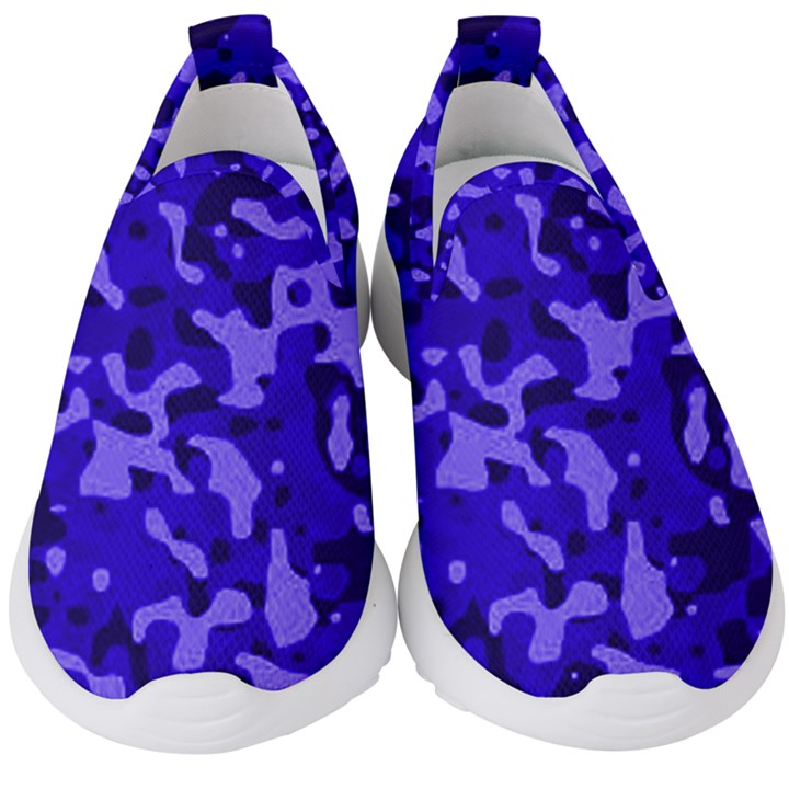 Army Blue Kids  Slip On Sneakers