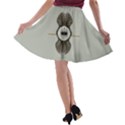 One Island Two Horizons For One Woman A-line Skater Skirt View2