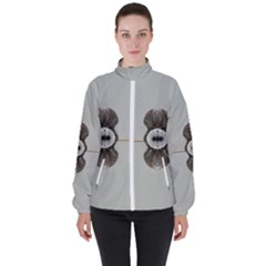 One Island Two Horizons For One Woman Women s High Neck Windbreaker by pepitasart