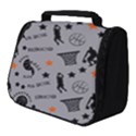 Slam Dunk Basketball Gray Full Print Travel Pouch (Small) View1