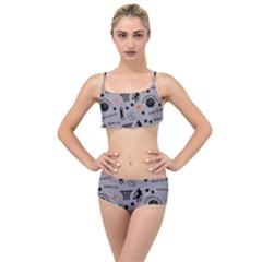 Slam Dunk Basketball Gray Layered Top Bikini Set by mccallacoulturesports