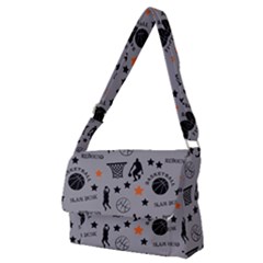 Slam Dunk Basketball Gray Full Print Messenger Bag (m) by mccallacoulturesports