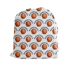 Orange Basketballs Drawstring Pouch (2xl) by mccallacoulturesports