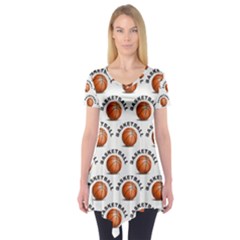 Orange Basketballs Short Sleeve Tunic  by mccallacoulturesports