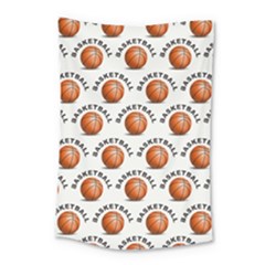 Orange Basketballs Small Tapestry by mccallacoulturesports