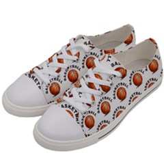 Orange Basketballs Women s Low Top Canvas Sneakers by mccallacoulturesports