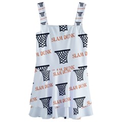 Slam Dunk Baskelball Baskets Kids  Layered Skirt Swimsuit by mccallacoulturesports