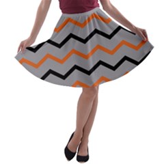 Basketball Thin Chevron A-line Skater Skirt by mccallacoulturesports