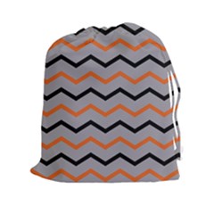 Basketball Thin Chevron Drawstring Pouch (2xl) by mccallacoulturesports