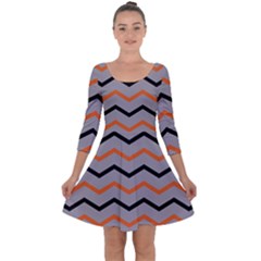 Basketball Thin Chevron Quarter Sleeve Skater Dress by mccallacoulturesports