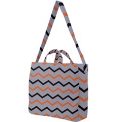 Basketball Thin Chevron Square Shoulder Tote Bag by mccallacoulturesports