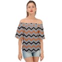 Basketball Thin Chevron Off Shoulder Short Sleeve Top View1