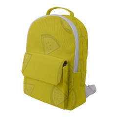 Yellow Pineapple Background Flap Pocket Backpack (large) by HermanTelo