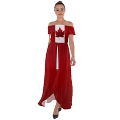 Canada Flag Dresses Off Shoulder Open Front Chiffon Dress by CanadaSouvenirs