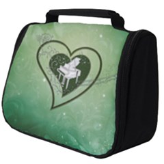 Music, Piano On A Heart Full Print Travel Pouch (big) by FantasyWorld7