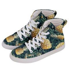 Pattern Ananas Tropical Women s Hi-top Skate Sneakers by kcreatif