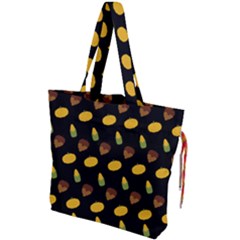 Pumpkin Drawstring Tote Bag by designsbymallika