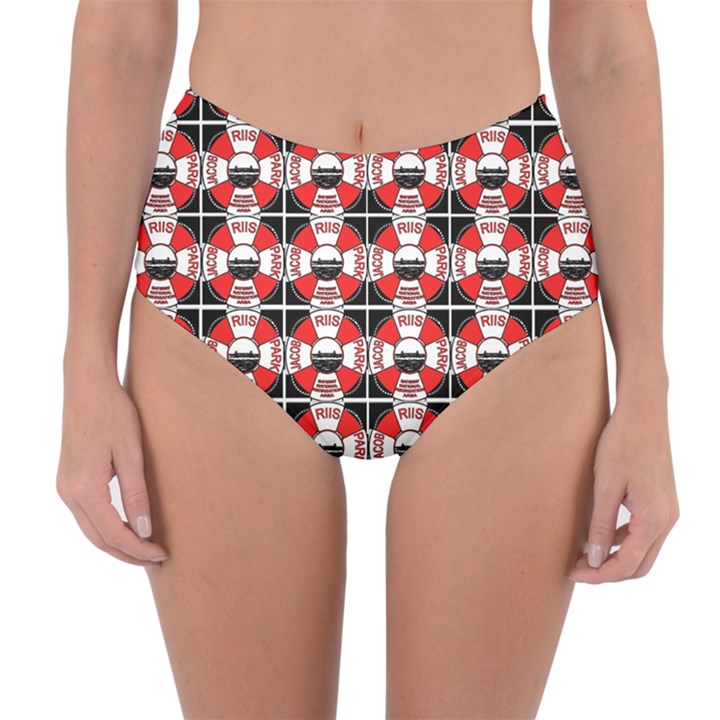 Riis Park Wallpaper Reversible High-Waist Bikini Bottoms