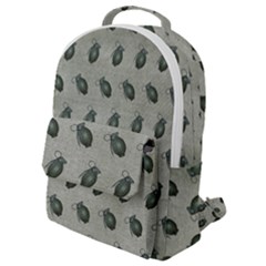 Army Green Hand Grenades Flap Pocket Backpack (small) by McCallaCoultureArmyShop